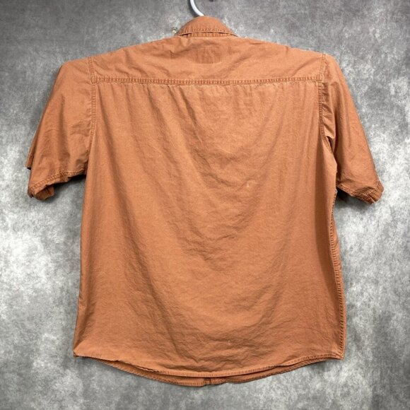Bimini Bay Outfitters Button Down Shirt Mens XL Orange/Red Hiking Outdoors - Picture 3 of 13